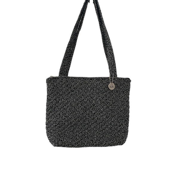The Sak Handbags - The Sak crocheted shoulder bag in black and white
